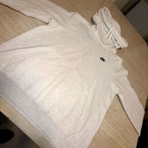 Nike Women's Light Gray Hoodie Sweater